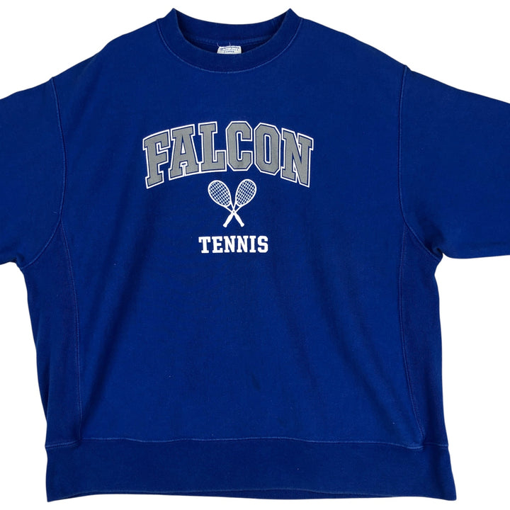 Champion REVERSE WEAVE Reverse Weave Printed Sweatshirt Trainer Men's XL cotton blue type Vintage Second Hand