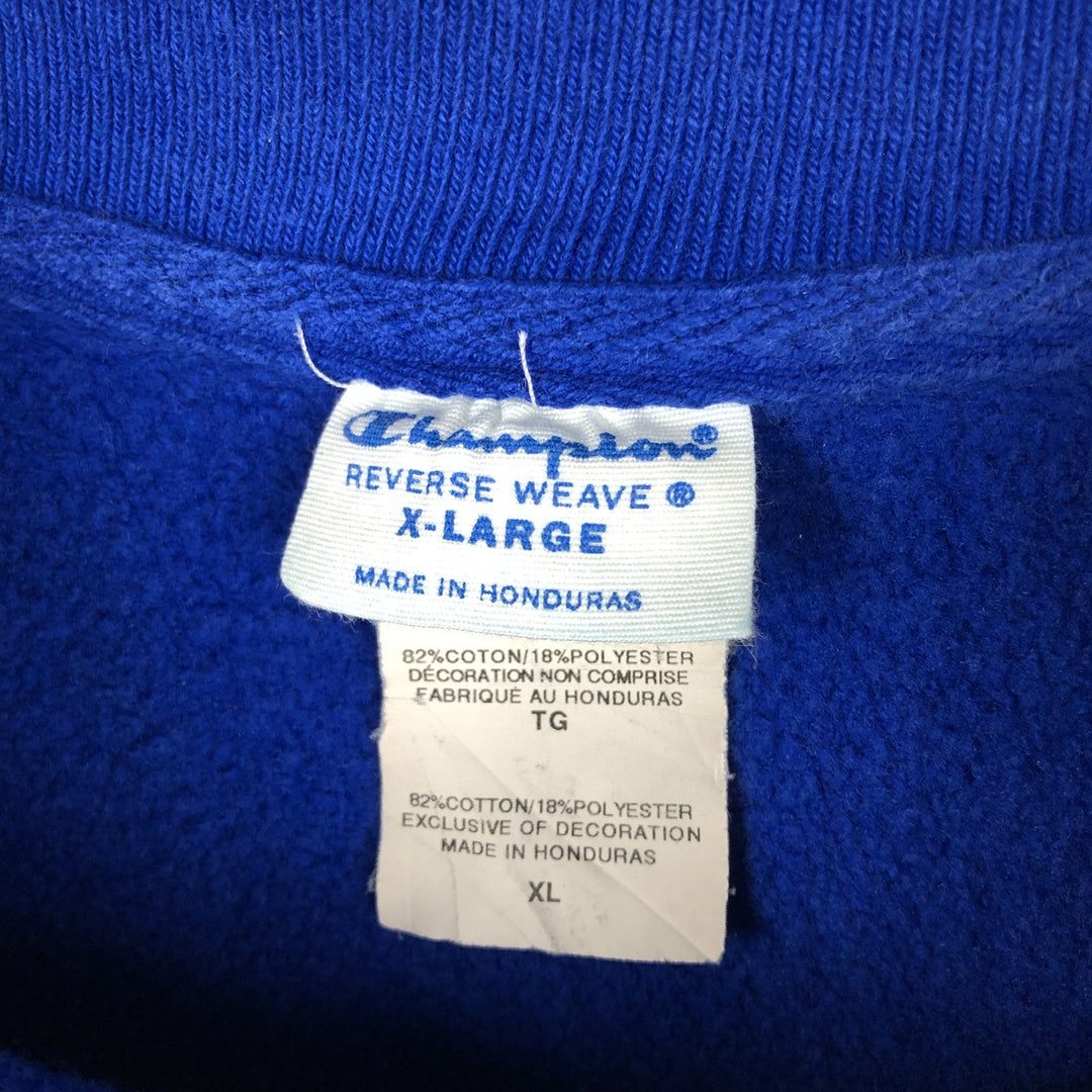 Champion REVERSE WEAVE Reverse Weave Printed Sweatshirt Trainer Men's XL cotton blue type Vintage Second Hand