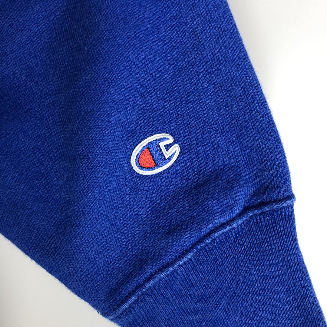 Champion REVERSE WEAVE Reverse Weave Printed Sweatshirt Trainer Men's XL cotton blue type Vintage Second Hand