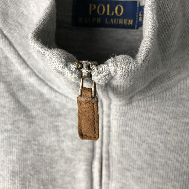 Ralph Lauren POLO RALPH LAUREN Half-zip sweatshirt, sweatshirt, men's size L cotton gray type Vintage Second Hand