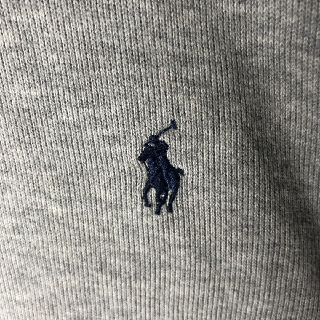 Ralph Lauren POLO RALPH LAUREN Half-zip sweatshirt, sweatshirt, men's size L cotton gray type Vintage Second Hand