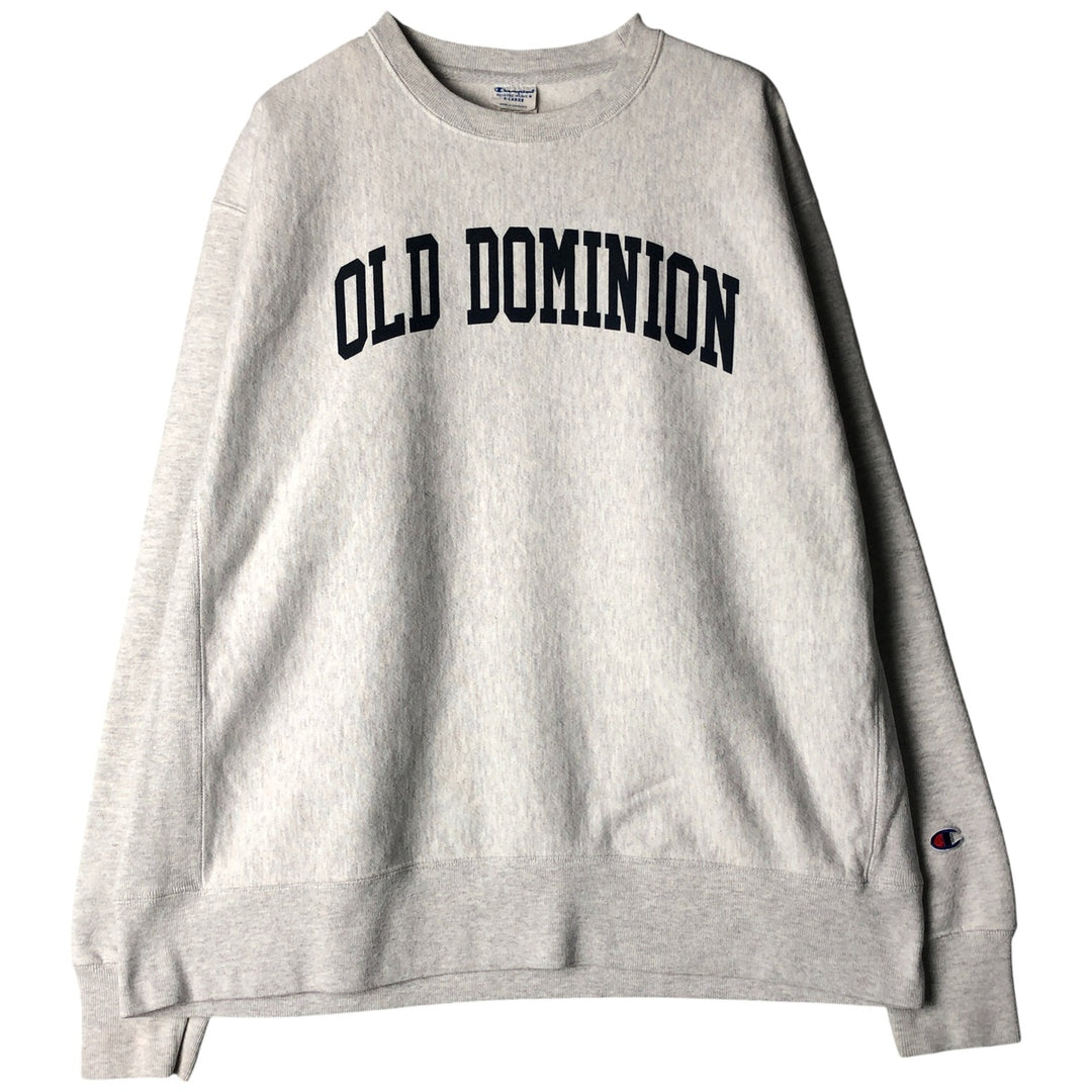 Champion Reverse Weave Print College Sweatshirt, Men's XL cotton gray type Vintage Second Hand