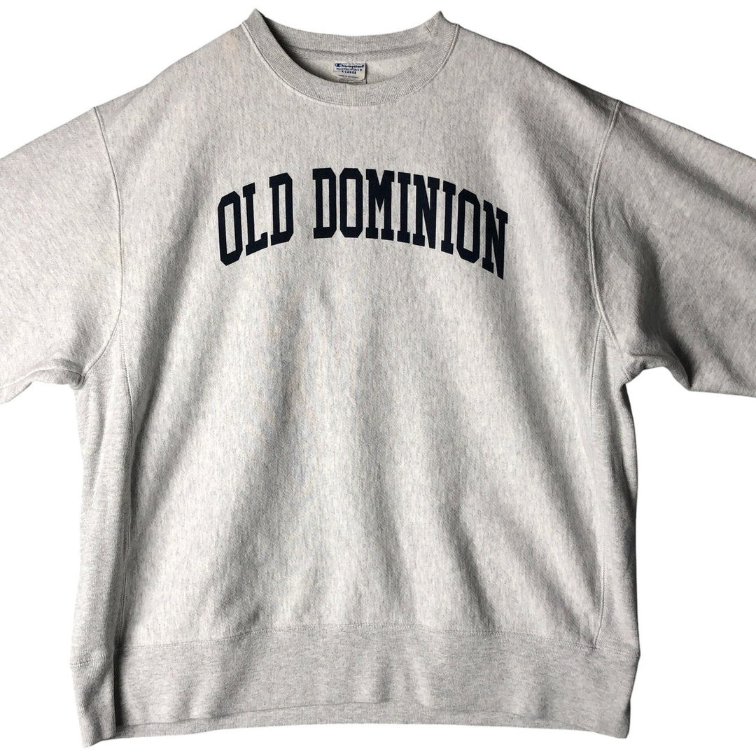 Champion Reverse Weave Print College Sweatshirt, Men's XL cotton gray type Vintage Second Hand