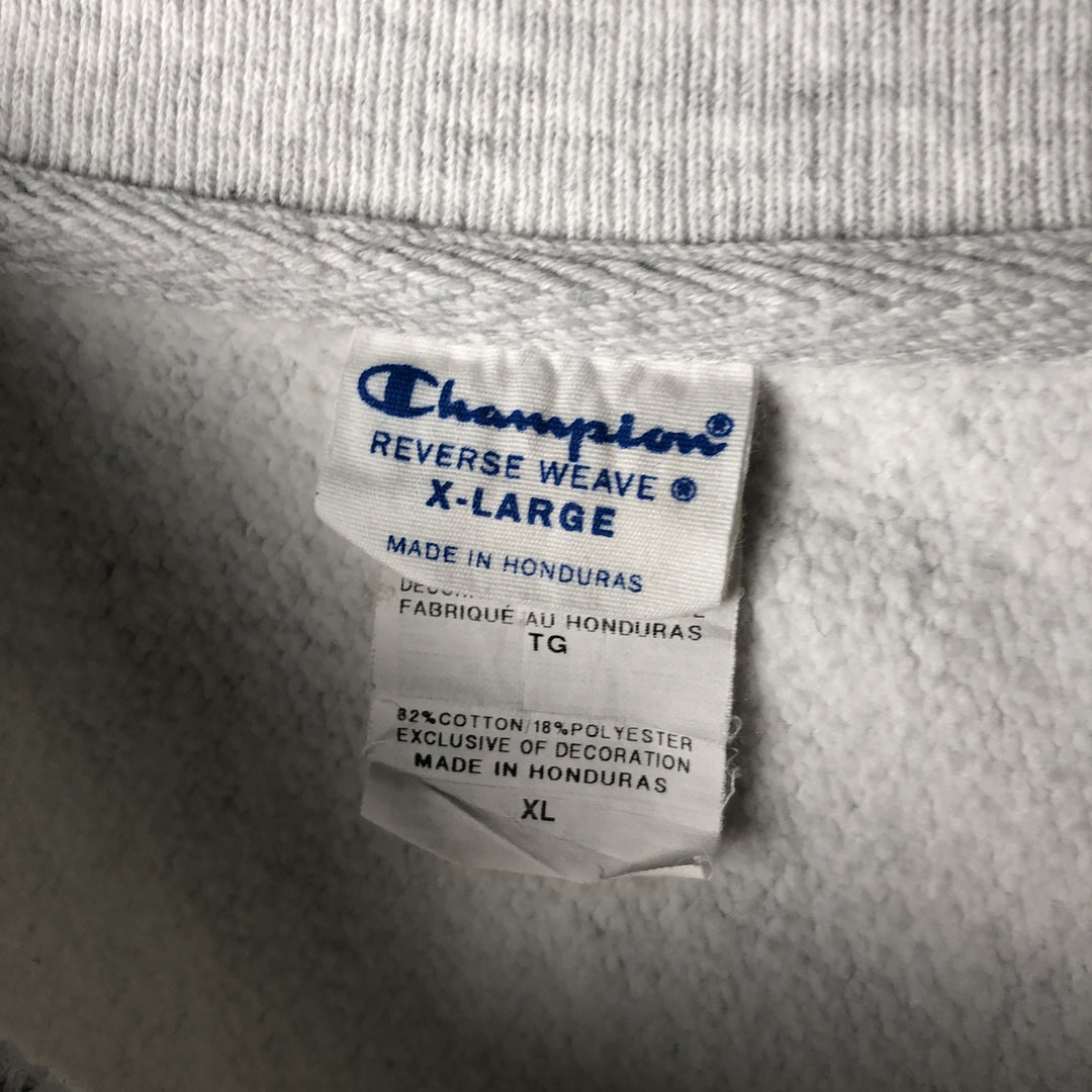 Champion Reverse Weave Print College Sweatshirt, Men's XL cotton gray type Vintage Second Hand