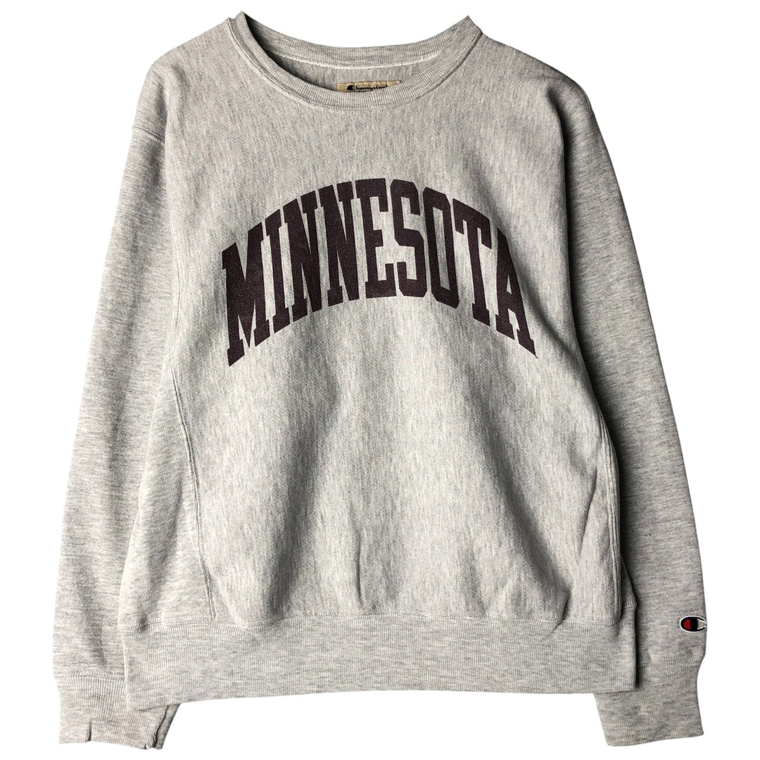 2000'S Champion Premium Reverse Weave University of Minnesota College Sweatshirt, Men's Size Medium cotton gray type Vintage Second Hand