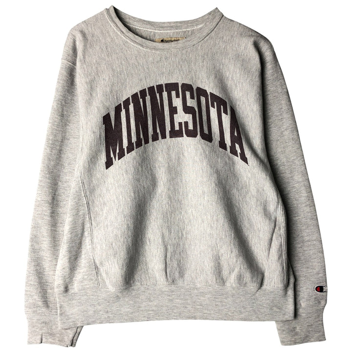 2000'S Champion Premium Reverse Weave University of Minnesota College Sweatshirt, Men's Size Medium cotton gray type Vintage Second Hand