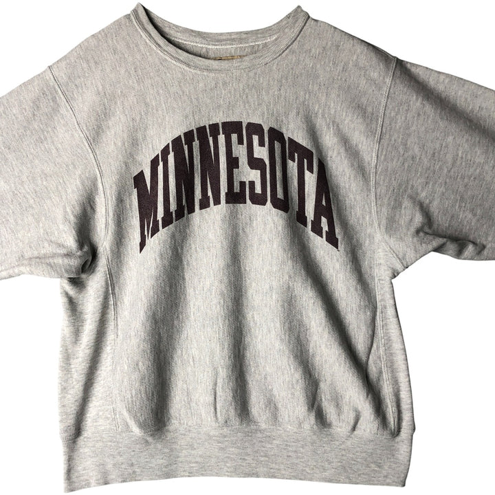 2000'S Champion Premium Reverse Weave University of Minnesota College Sweatshirt, Men's Size Medium cotton gray type Vintage Second Hand