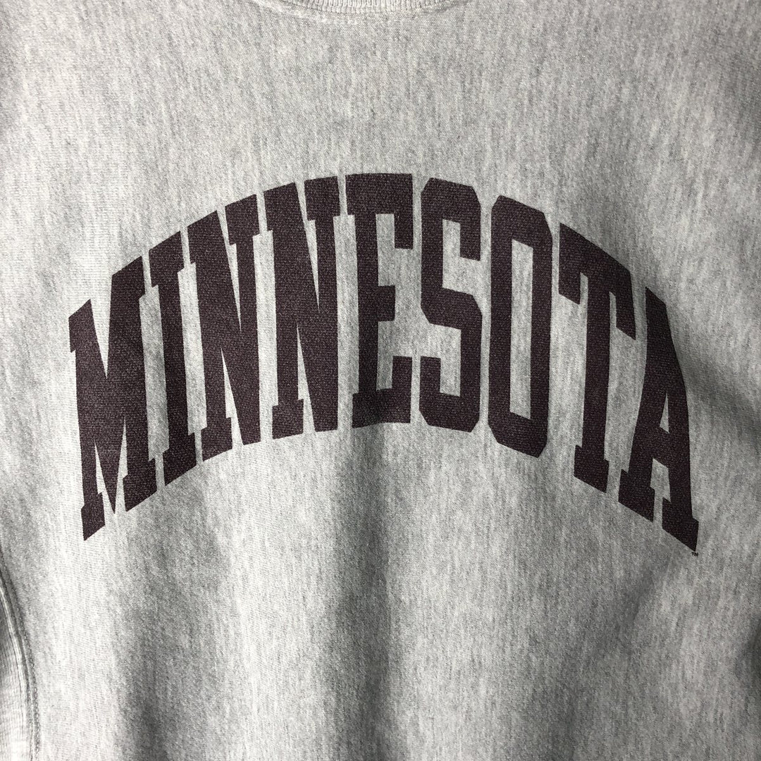 2000'S Champion Premium Reverse Weave University of Minnesota College Sweatshirt, Men's Size Medium cotton gray type Vintage Second Hand