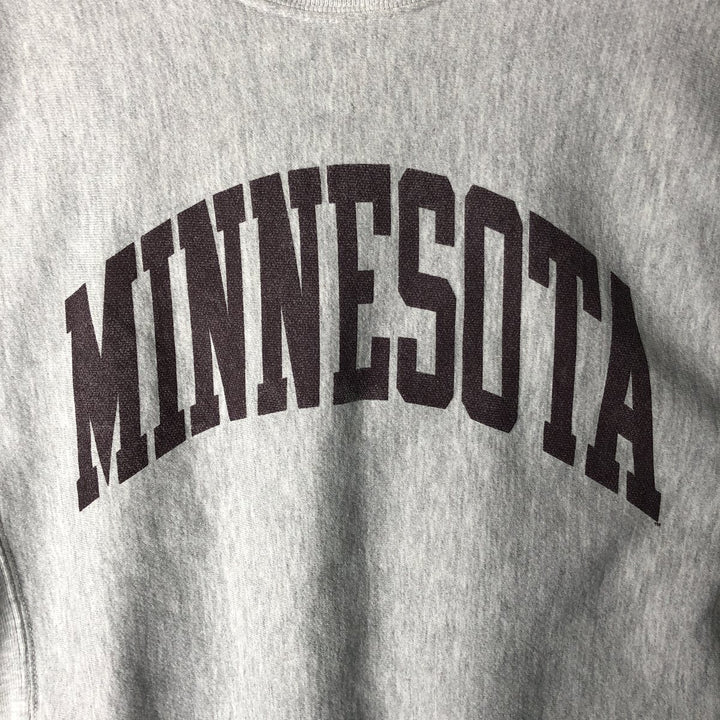 2000'S Champion Premium Reverse Weave University of Minnesota College Sweatshirt, Men's Size Medium cotton gray type Vintage Second Hand