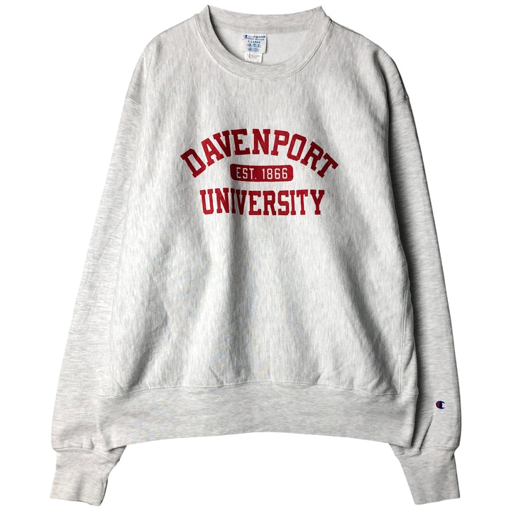 2000'S Champion Original Reverse Weave Triple Print College Sweatshirt, Men's Size XL cotton gray type Vintage Second Hand