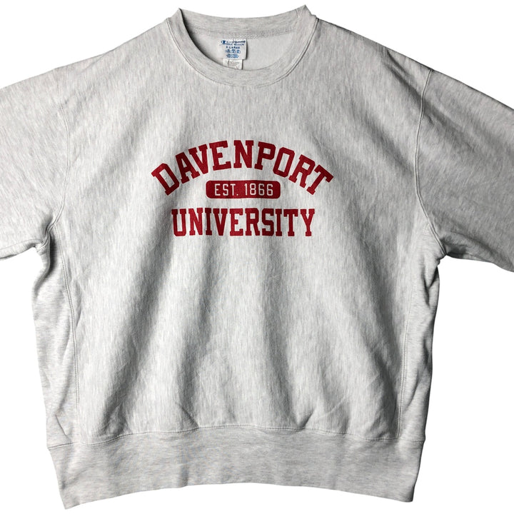 2000'S Champion Original Reverse Weave Triple Print College Sweatshirt, Men's Size XL cotton gray type Vintage Second Hand