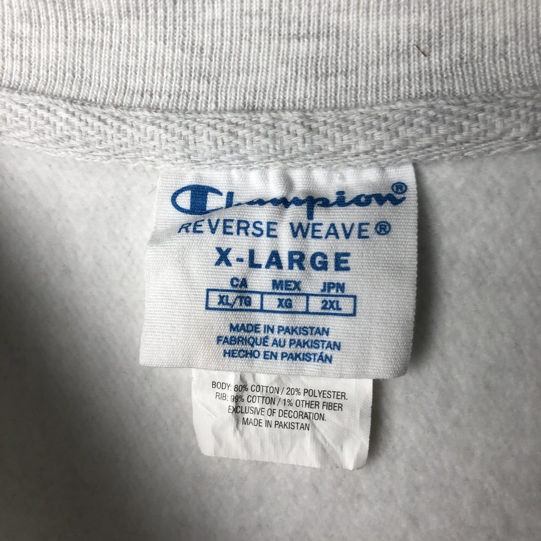 2000'S Champion Original Reverse Weave Triple Print College Sweatshirt, Men's Size XL cotton gray type Vintage Second Hand