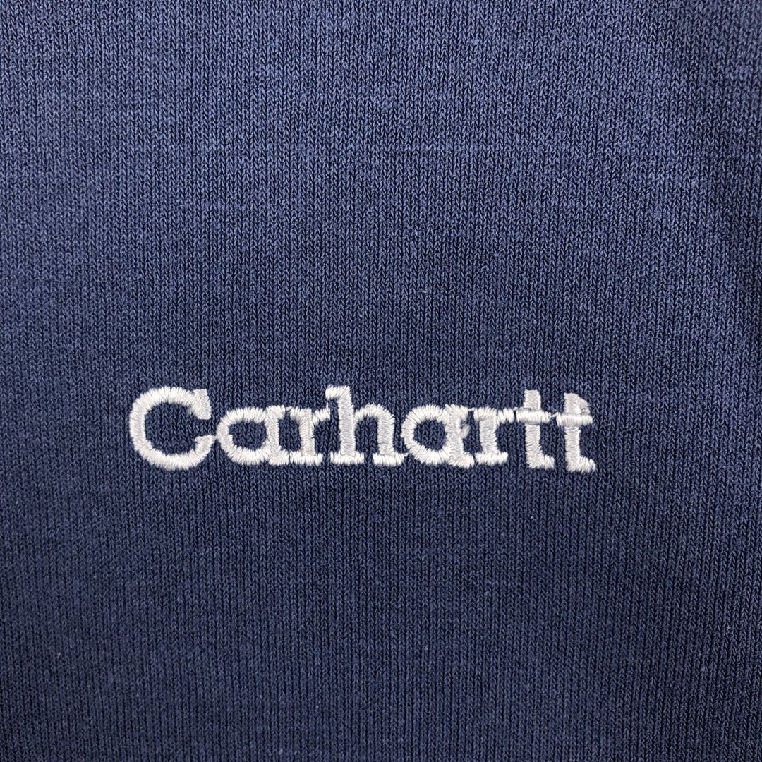Carhartt One Point Logo Sweatshirt, Men's Size L cotton navy blue type Vintage Second Hand