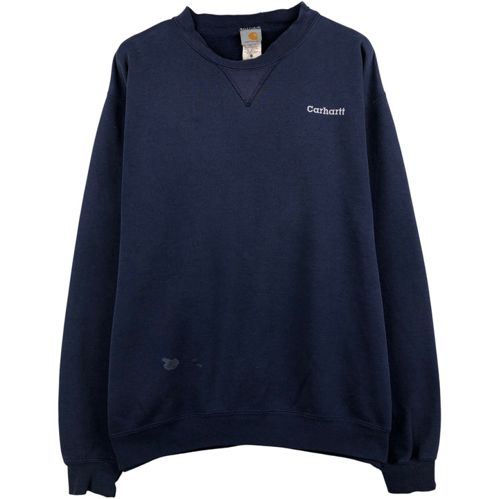 Carhartt One Point Logo Sweatshirt, Men's XL cotton Purple type blue-purple Vintage Second Hand