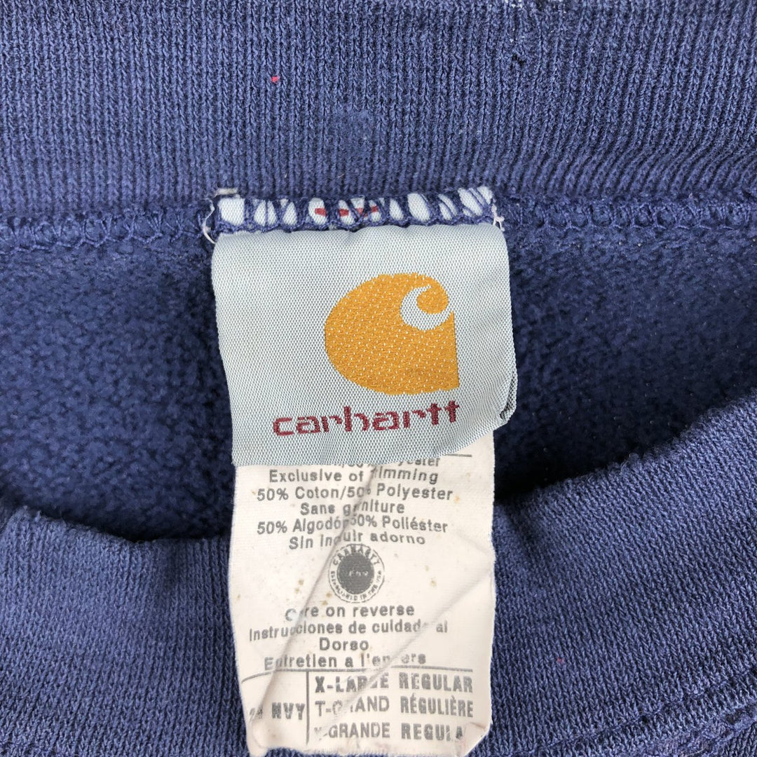 Carhartt One Point Logo Sweatshirt, Men's XL cotton Purple type blue-purple Vintage Second Hand