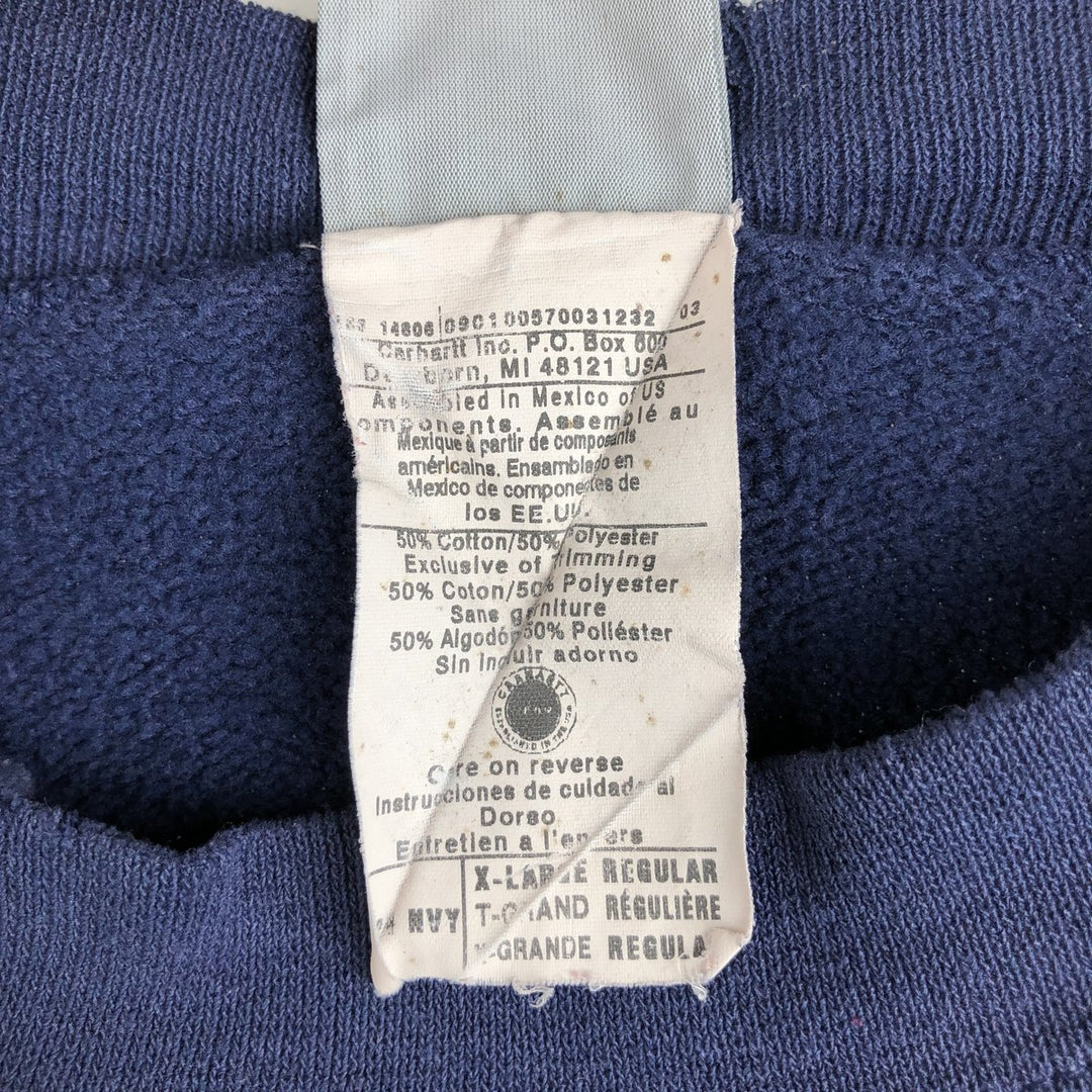 Carhartt One Point Logo Sweatshirt, Men's XL cotton Purple type blue-purple Vintage Second Hand