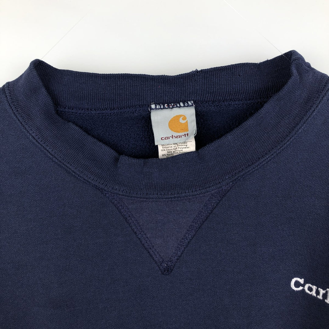 Carhartt One Point Logo Sweatshirt, Men's XL cotton Purple type blue-purple Vintage Second Hand