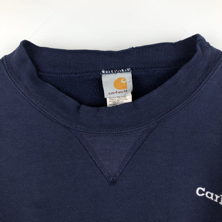 Carhartt One Point Logo Sweatshirt, Men's XL cotton Purple type blue-purple Vintage Second Hand