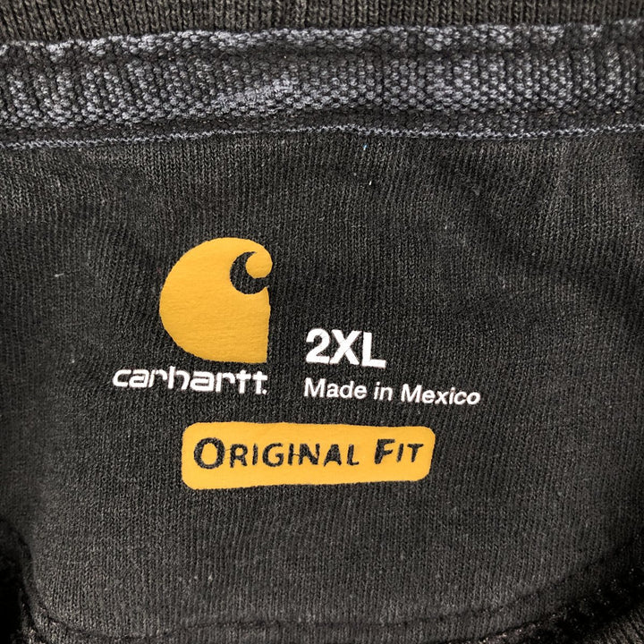 Carhartt Original Fit plain blank sweatshirt, men's size XXL cotton Charcoal Vintage Second Hand