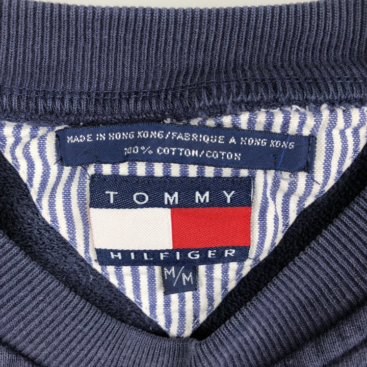 Tommy Hilfiger logo sweatshirt, size M, men's cotton navy blue type Vintage Second Hand