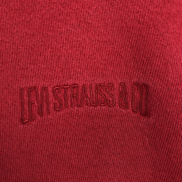 Vintage 90'S Levi's logo sweatshirt, made in the USA, size M, men's cotton burgundy type Vintage Second Hand