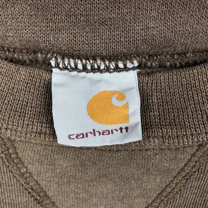 Carhartt One Point Logo Sweatshirt, Men's XXL unclear brown type Vintage Second Hand