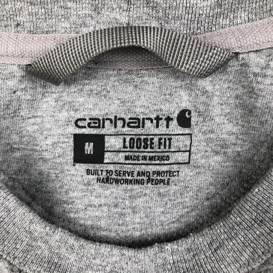 Carhartt Loose Fit One-Point Logo Sweatshirt, Men's Size Medium cotton gray type Vintage Second Hand