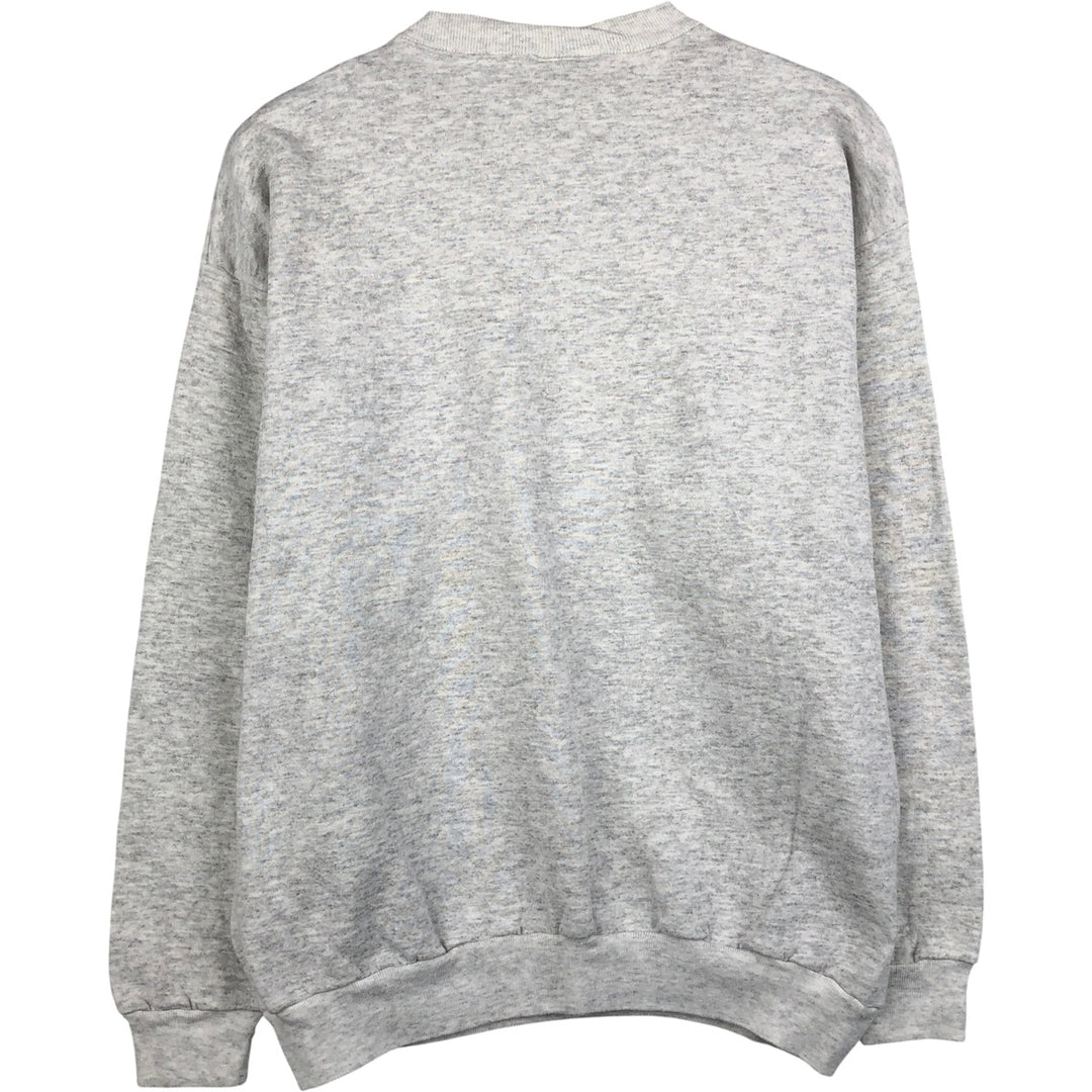 Vintage 90'S Lee Heavyweight Print Sweatshirt, Made in USA, Men's Size XL polyester gray type Vintage Second Hand