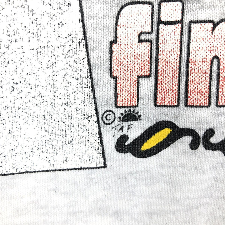 Vintage 90'S Lee Heavyweight Print Sweatshirt, Made in USA, Men's Size XL polyester gray type Vintage Second Hand