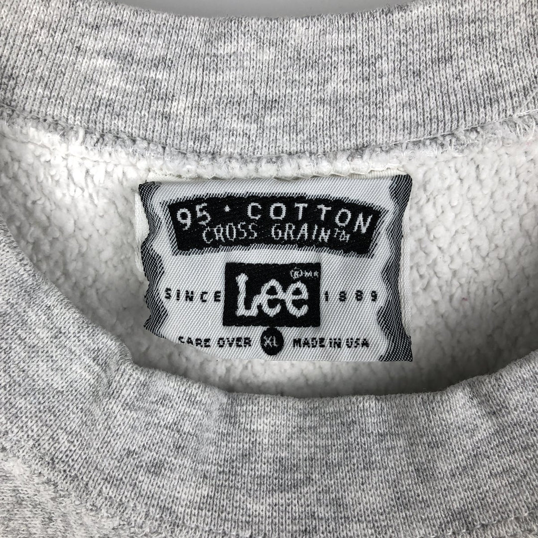 Vintage 90'S Lee Advertising Sweatshirt, Made in USA, Men's XL unclear gray type Vintage Second Hand