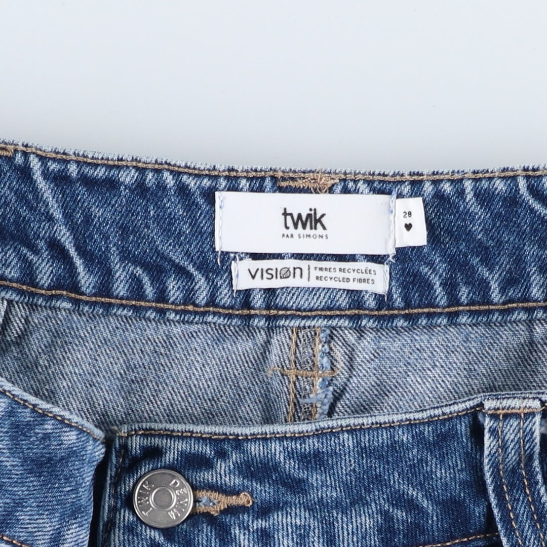 twik straight denim pants, women's size L (w28) unclear blue type Vintage Second Hand