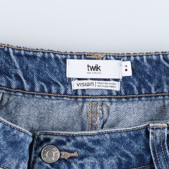 twik straight denim pants, women's size L (w28) unclear blue type Vintage Second Hand