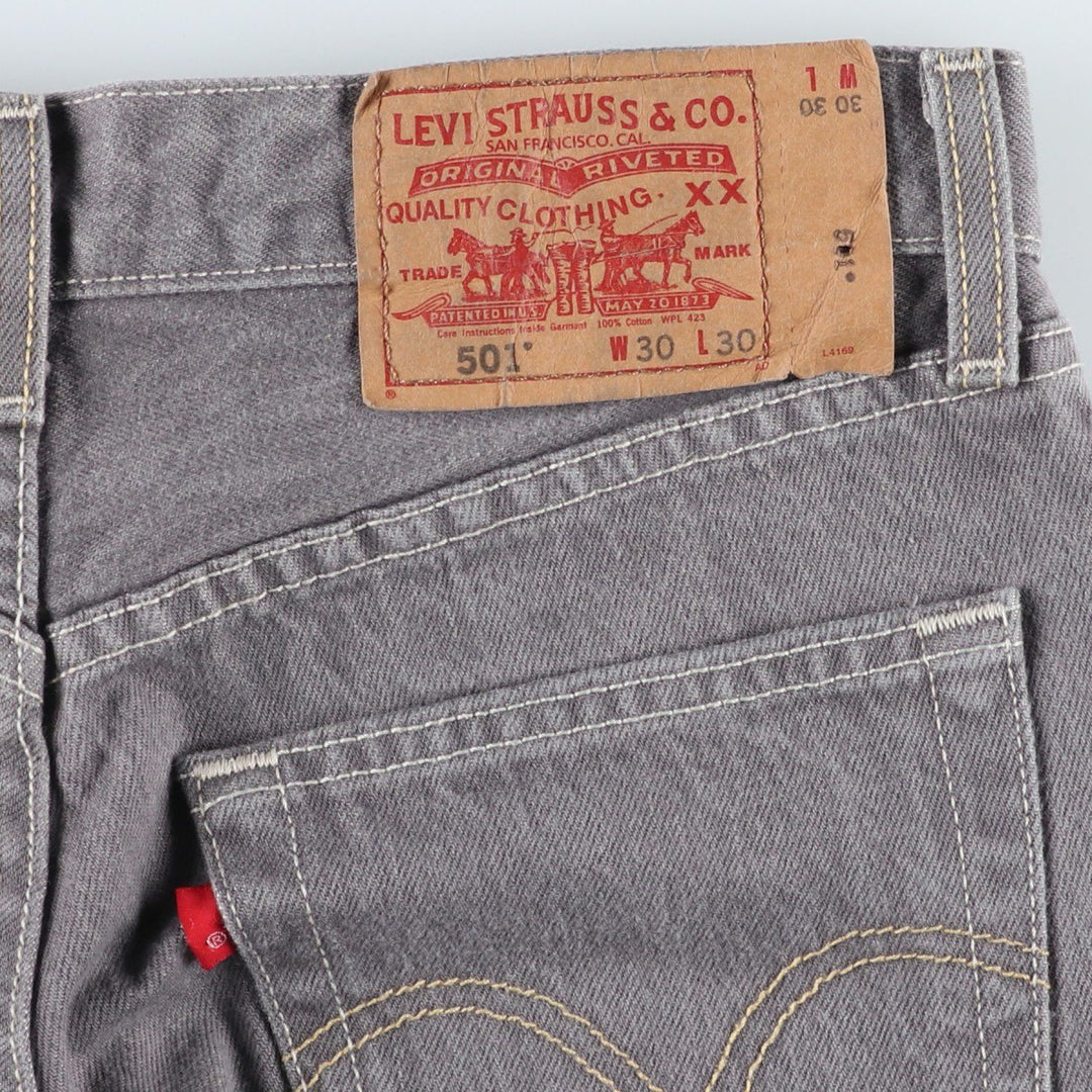 Levi's 501 Straight Denim Pants, Women's Size L (W29) cotton gray type Vintage Second Hand