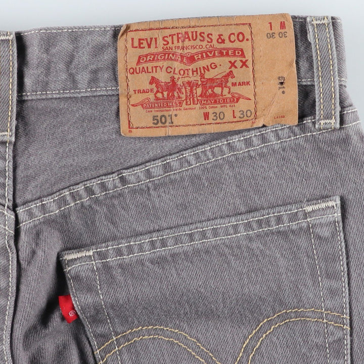 Levi's 501 Straight Denim Pants, Women's Size L (W29) cotton gray type Vintage Second Hand