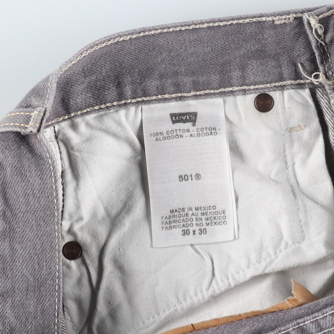 Levi's 501 Straight Denim Pants, Women's Size L (W29) cotton gray type Vintage Second Hand