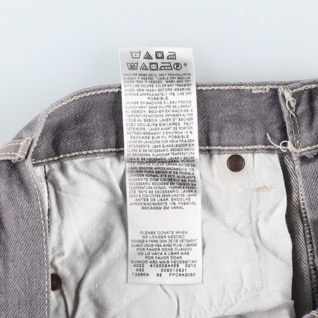 Levi's 501 Straight Denim Pants, Women's Size L (W29) cotton gray type Vintage Second Hand