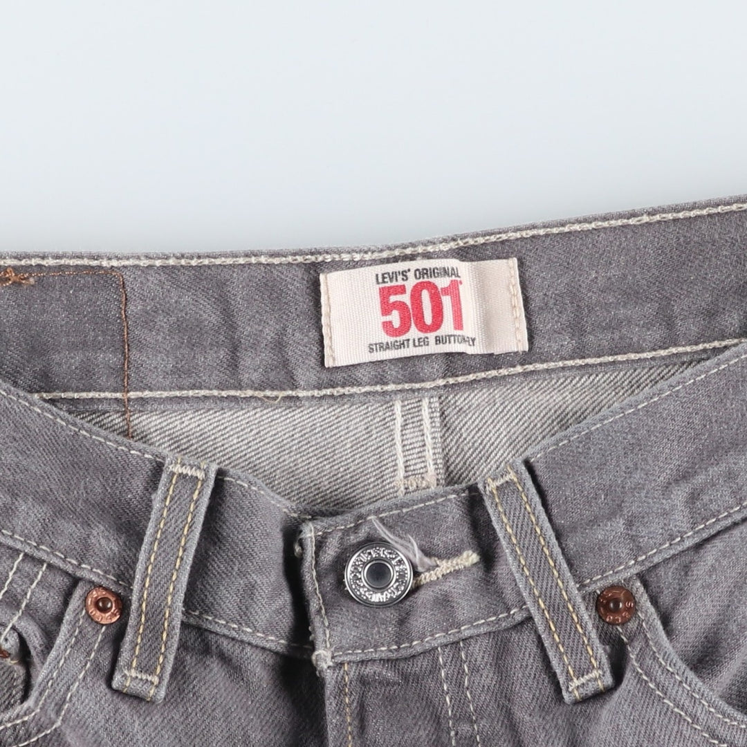 Levi's 501 Straight Denim Pants, Women's Size L (W29) cotton gray type Vintage Second Hand