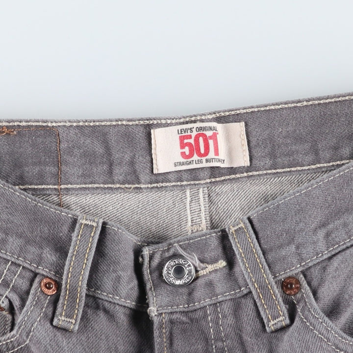 Levi's 501 Straight Denim Pants, Women's Size L (W29) cotton gray type Vintage Second Hand