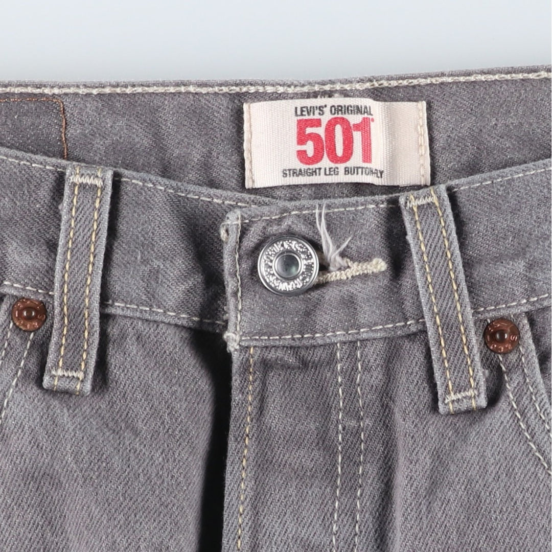 Levi's 501 Straight Denim Pants, Women's Size L (W29) cotton gray type Vintage Second Hand