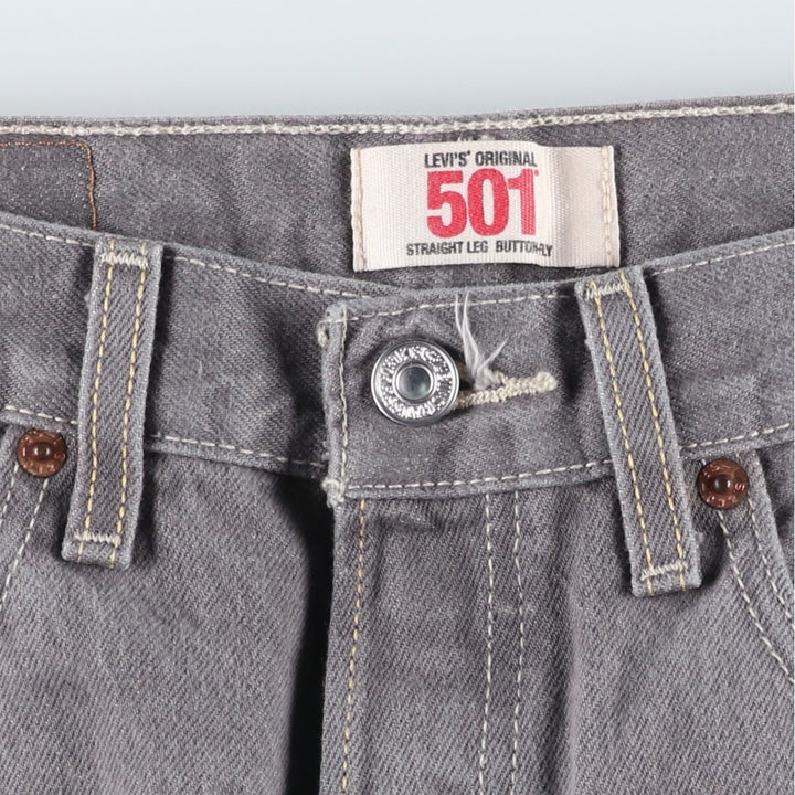 Levi's 501 Straight Denim Pants, Women's Size L (W29) cotton gray type Vintage Second Hand