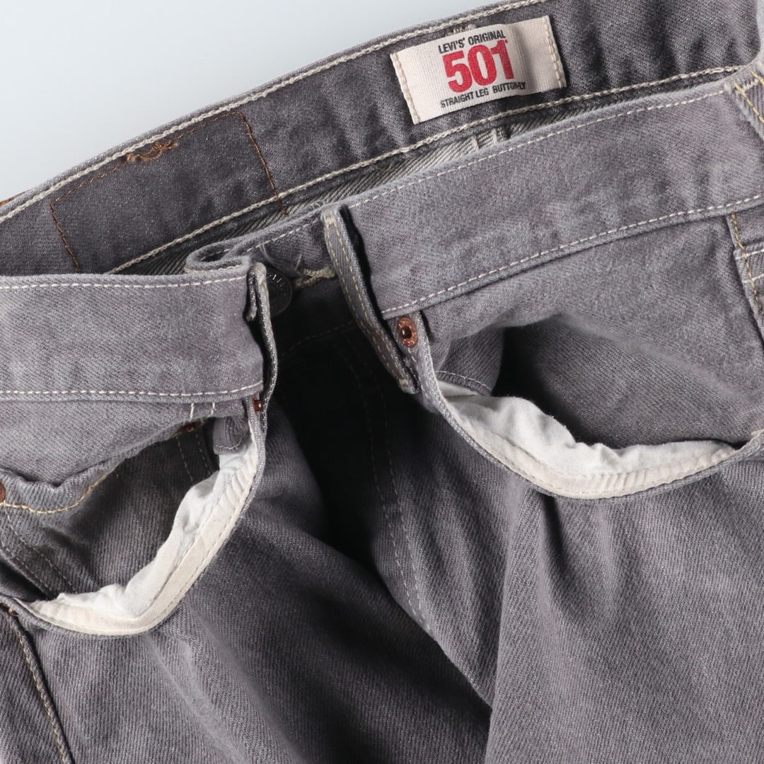 Levi's 501 Straight Denim Pants, Women's Size L (W29) cotton gray type Vintage Second Hand