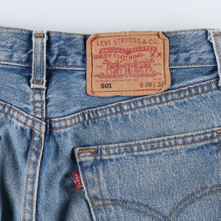 Levi's 501 Euro Model Straight Denim Pants, Women's Size L (W27) cotton blue type Vintage Second Hand