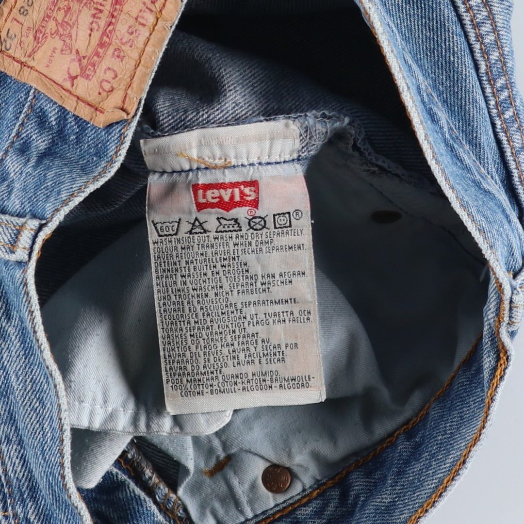 Levi's 501 Euro Model Straight Denim Pants, Women's Size L (W27) cotton blue type Vintage Second Hand