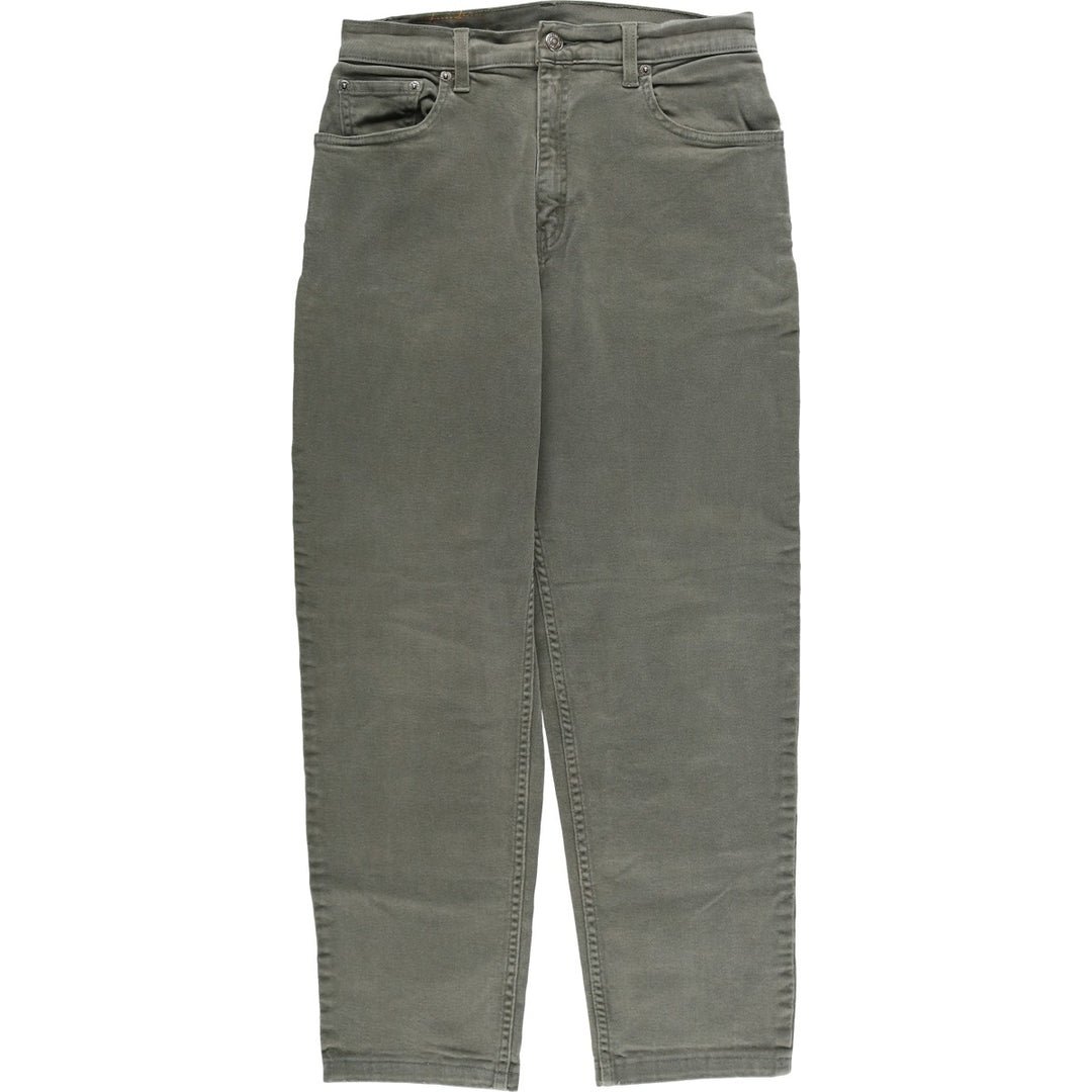 00'S Levi's 550 Relaxed Fit Tapered Leg Tapered Denim Pants Women's L (w28) cotton Khaki type Vintage Second Hand