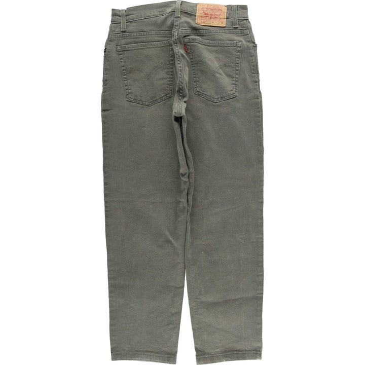 00'S Levi's 550 Relaxed Fit Tapered Leg Tapered Denim Pants Women's L (w28) cotton Khaki type Vintage Second Hand