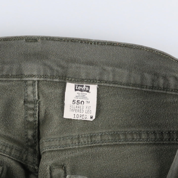 00'S Levi's 550 Relaxed Fit Tapered Leg Tapered Denim Pants Women's L (w28) cotton Khaki type Vintage Second Hand