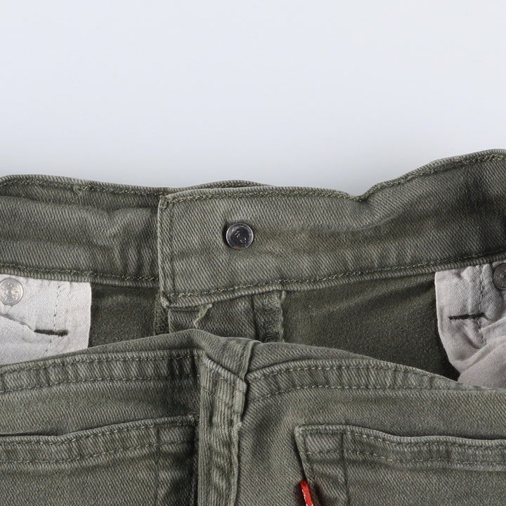 00'S Levi's 550 Relaxed Fit Tapered Leg Tapered Denim Pants Women's L (w28) cotton Khaki type Vintage Second Hand