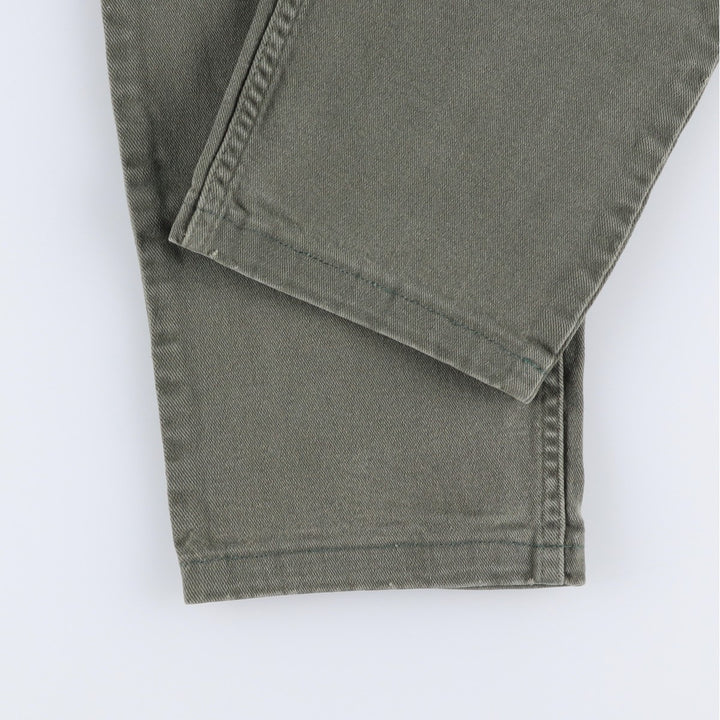 00'S Levi's 550 Relaxed Fit Tapered Leg Tapered Denim Pants Women's L (w28) cotton Khaki type Vintage Second Hand