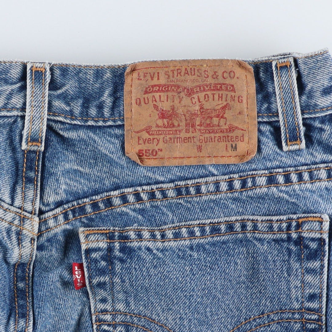 2000'S Levi's 550 Relaxed Fit Tapered Leg Denim Pants, Women's Size L (W29) cotton blue type Vintage Second Hand