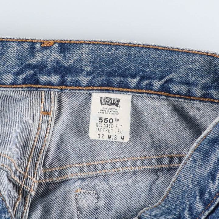 2000'S Levi's 550 Relaxed Fit Tapered Leg Denim Pants, Women's Size L (W29) cotton blue type Vintage Second Hand